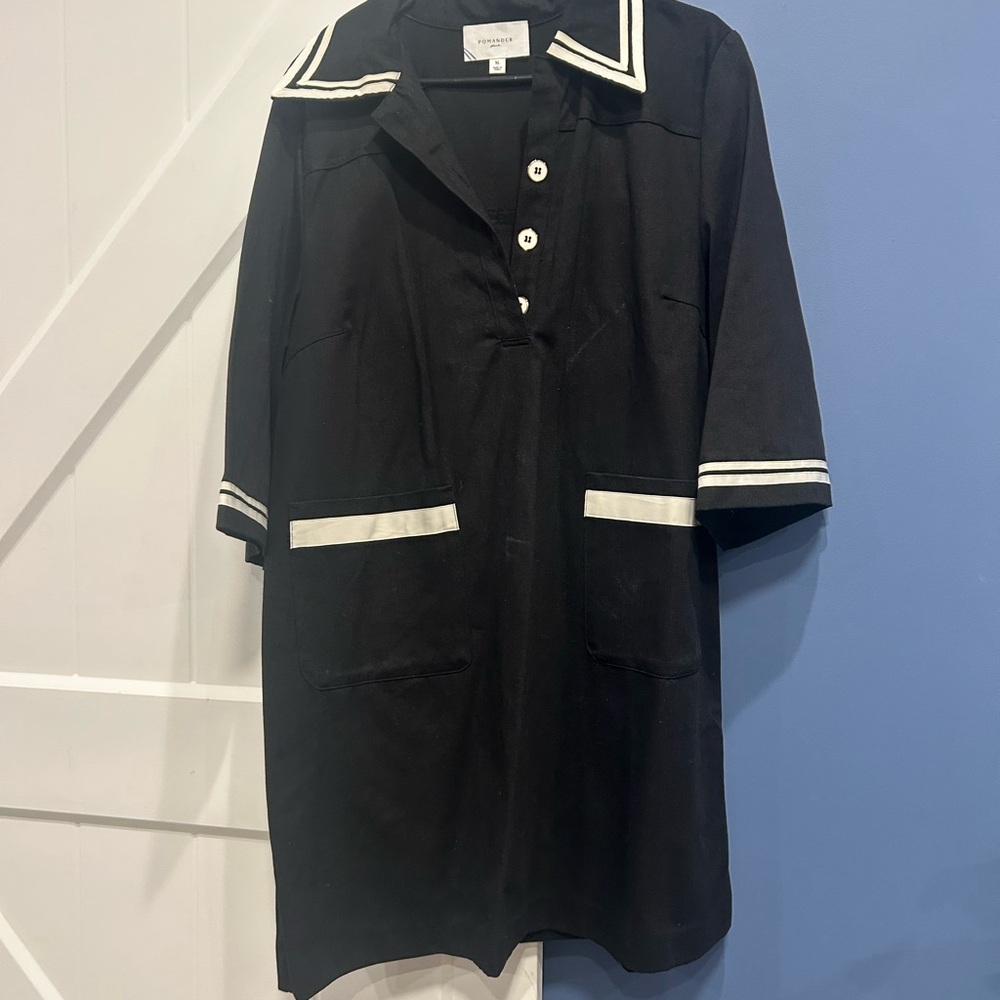 Black Dress with White Trim
